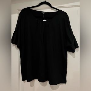 Black banana republic shirt with detail on sleeves. Size L, NWT